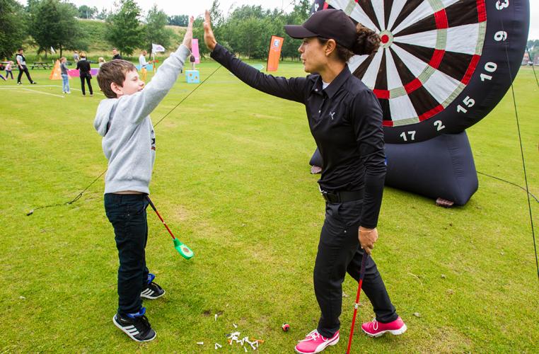 LETgolf's tweet photo. Family fun day @DeloitteGolf Ladies Open. Anyone for darts? #NGF #LETDevelops http://t.co/tNX6ustlJo