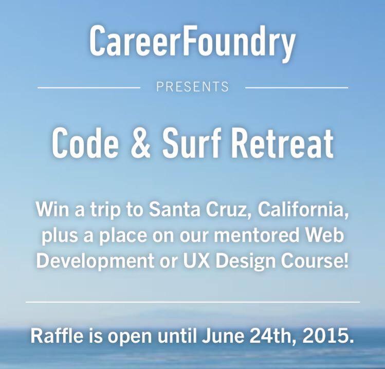 vanbernaert's tweet image. No summer trip yet? No budget? Then this is for you: careerfoundry.com/codeandsurf #codeandsurf