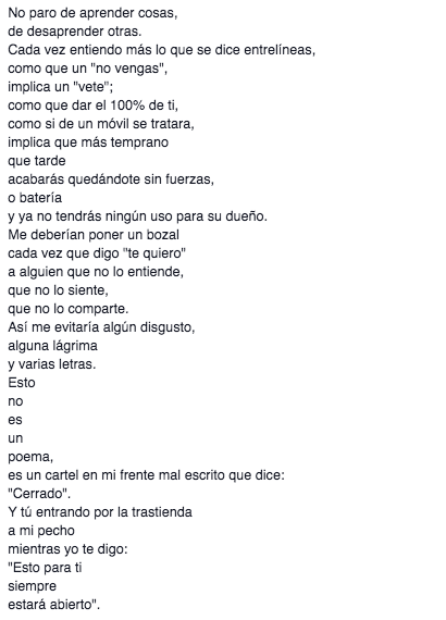 loretosesma's tweet photo. Esto es una reflexión de domingo en un cartel  mientras yo lo escribo con cara de gilipollas. http://t.co/AKEPietRUA