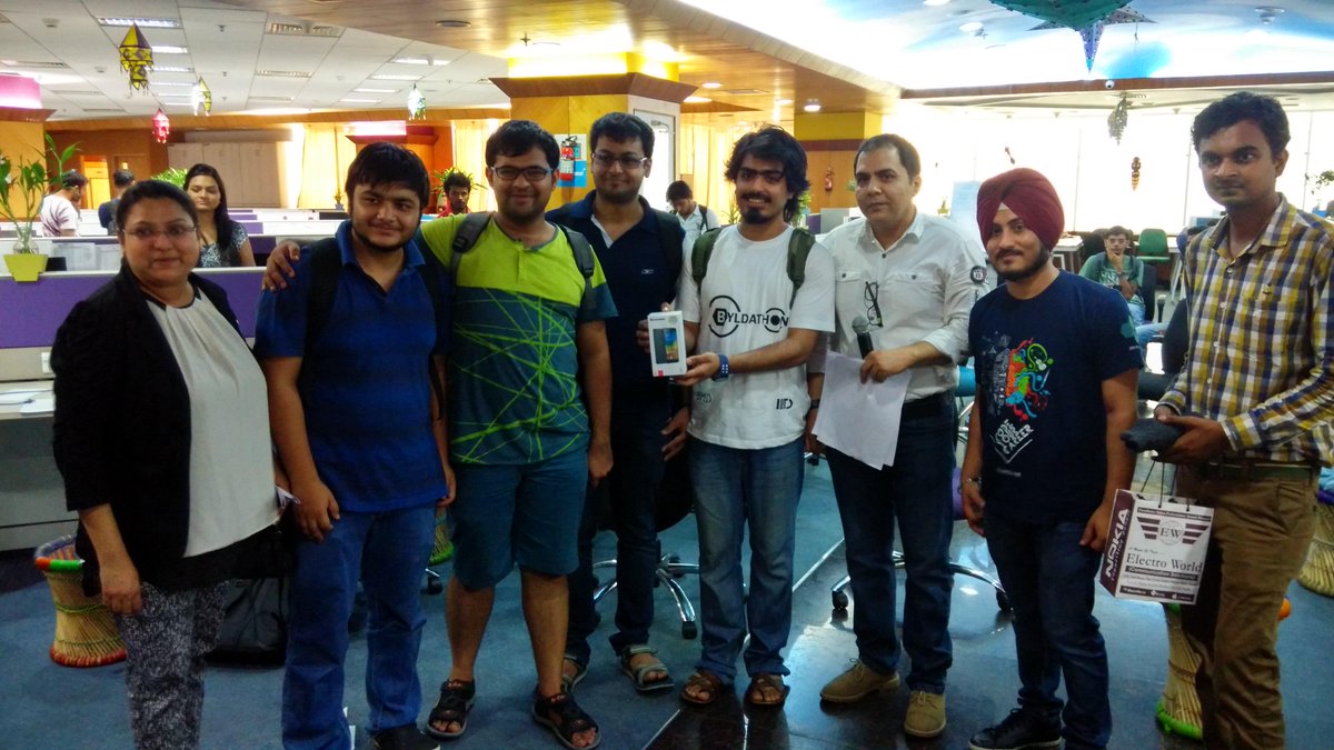 pixr8's tweet photo. Team Byld won Lenovo Phone as 2nd prize @IBMBluemix @irfanBshah #angelhackdelhi #hackathon @aprasahney http://t.co/RAk3jumBvk