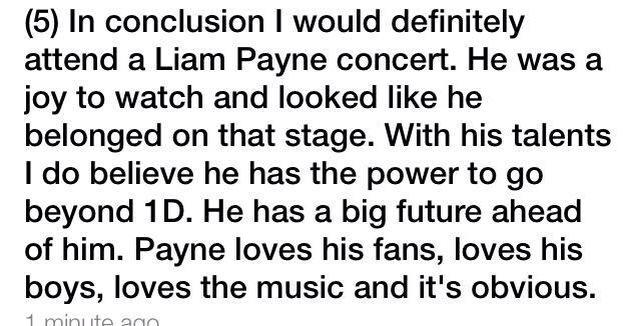 1DUpdatesNOW's tweet photo. Liam tweeted about this review yesterday. http://t.co/yFlL815qh0
