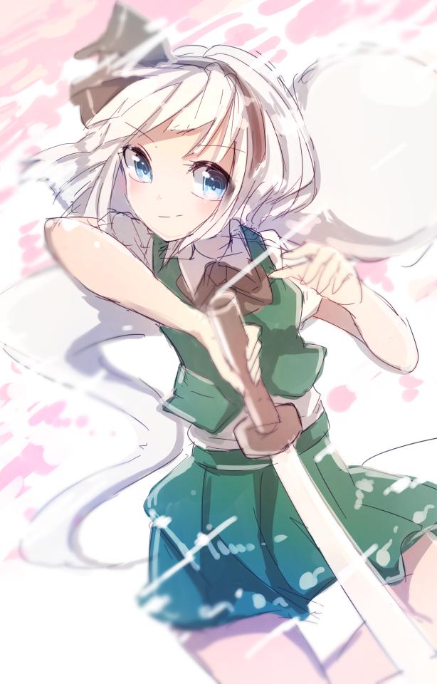 魂魄妖夢 ,半霊 「10分遅刻;; そしてバランスオワタア  #深夜の真剣お絵描き60分一本勝負 #」|ねぎまぷりん✨️100枚目に万フォロワーになる絵師のイラスト