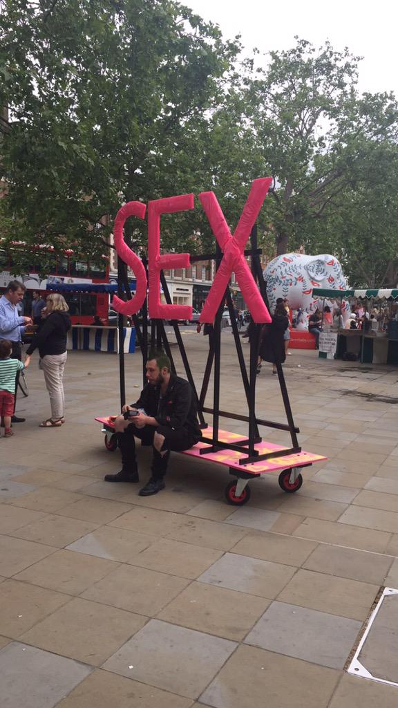 #sexonwheels my work in the intransit festival- a performance around the borough of Chelsea, it was very interesting!