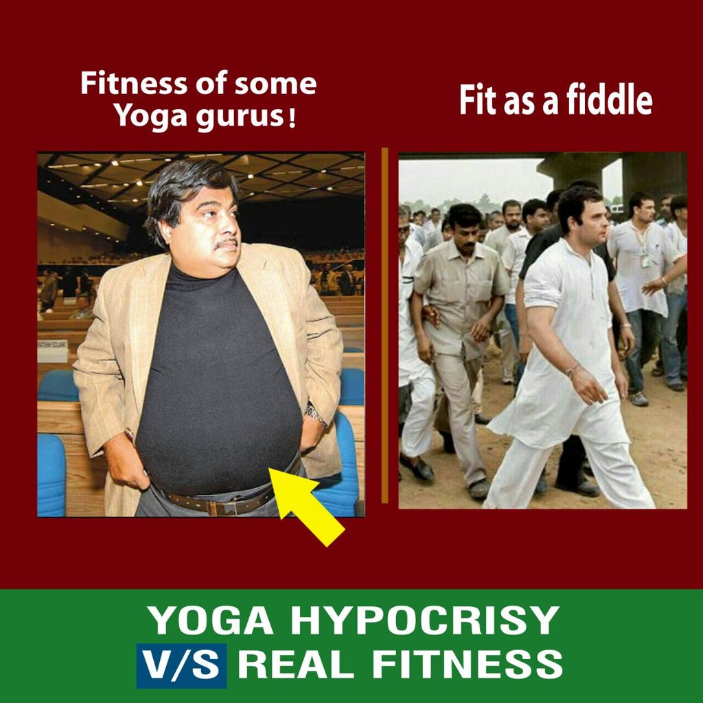 rojimjohn's tweet photo. Yoga to show the world Vs Real Fitness :) #InternationalDayofYoga 
#YogisOfCongress http://t.co/cPE0u8ZaCn