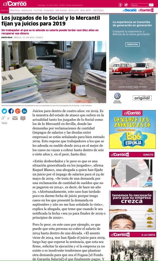 ReinaSonia's tweet image. #InfoT 
#TDenuncia
Los retrasos en Juzgados provocan efectos perversos
#DiseloAEuropa
elcorreoweb.es/los-juzgados-d…