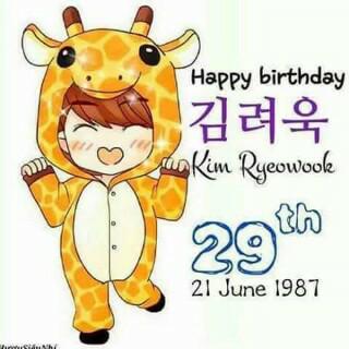 Sorry I\m late:\")) Happy Birthday Kim Ryeowook      