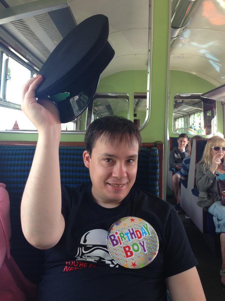 Claref24's tweet photo. @unilabluke is the Birthday Boy on @SwanRailway http://t.co/iaK9Betjy8