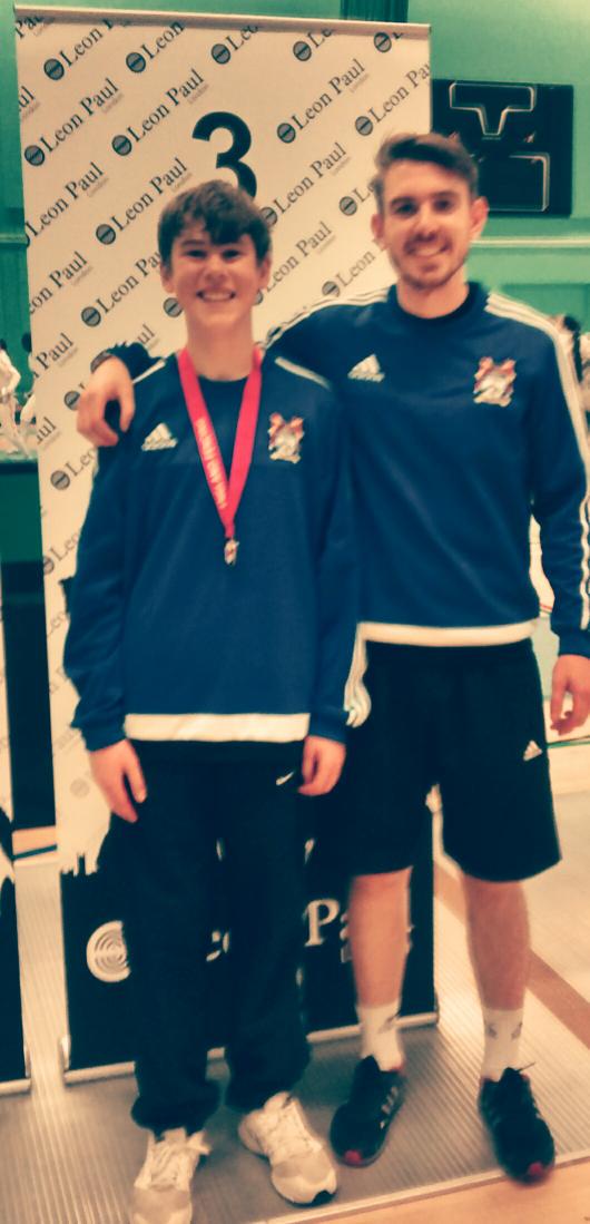 Fantastic day2 of the EYCs Bronze U13 Boys sabre - Oscar &amp; GOLD U11 Girls Sabre - Gabby #teampdfa #proud <a href="/VickyCarson/">Vicky</a>