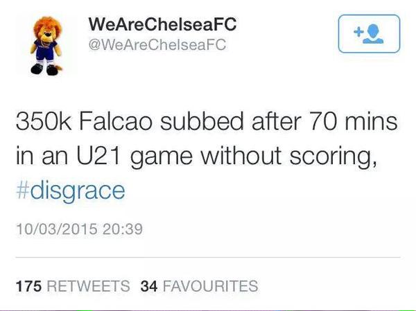 FootballFunnys's tweet photo. Chelsea fans be like... http://t.co/ZIojYjyPZi