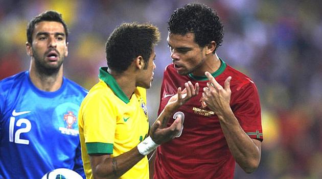 Footballtweet's tweet photo. Disciplinary record for club &amp; country:

Pepe since 2004:
103 yellows
6 reds

Neymar since 2009:
101 yellows
6 reds http://t.co/NvoSoaNaY1