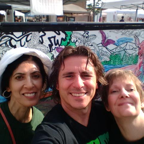 Clean up crew for Kids Monster Mural @cambridgefestival with Parveen @pk_johal Christine @tealilyrose @AnneVickers6