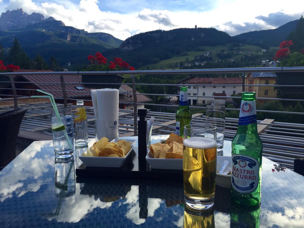 Like2Let's tweet image. Drink on the terrace in Cortina Italy