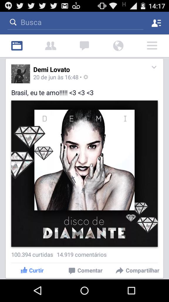 Leekka14's tweet photo. #DIAMANTE #DIVA congratulations @ddlovato #DemiIsDiamondInBrazil #DemiOBrasilTeAma 🎸🎶🎤🎊🎉🎉🎉🎉👏👏👏👏👏👏👏👏👏👏😘😘😍😍👏👏👏👏👏👏👏👏👏👏 http://t.co/zVYJ8YpKRp