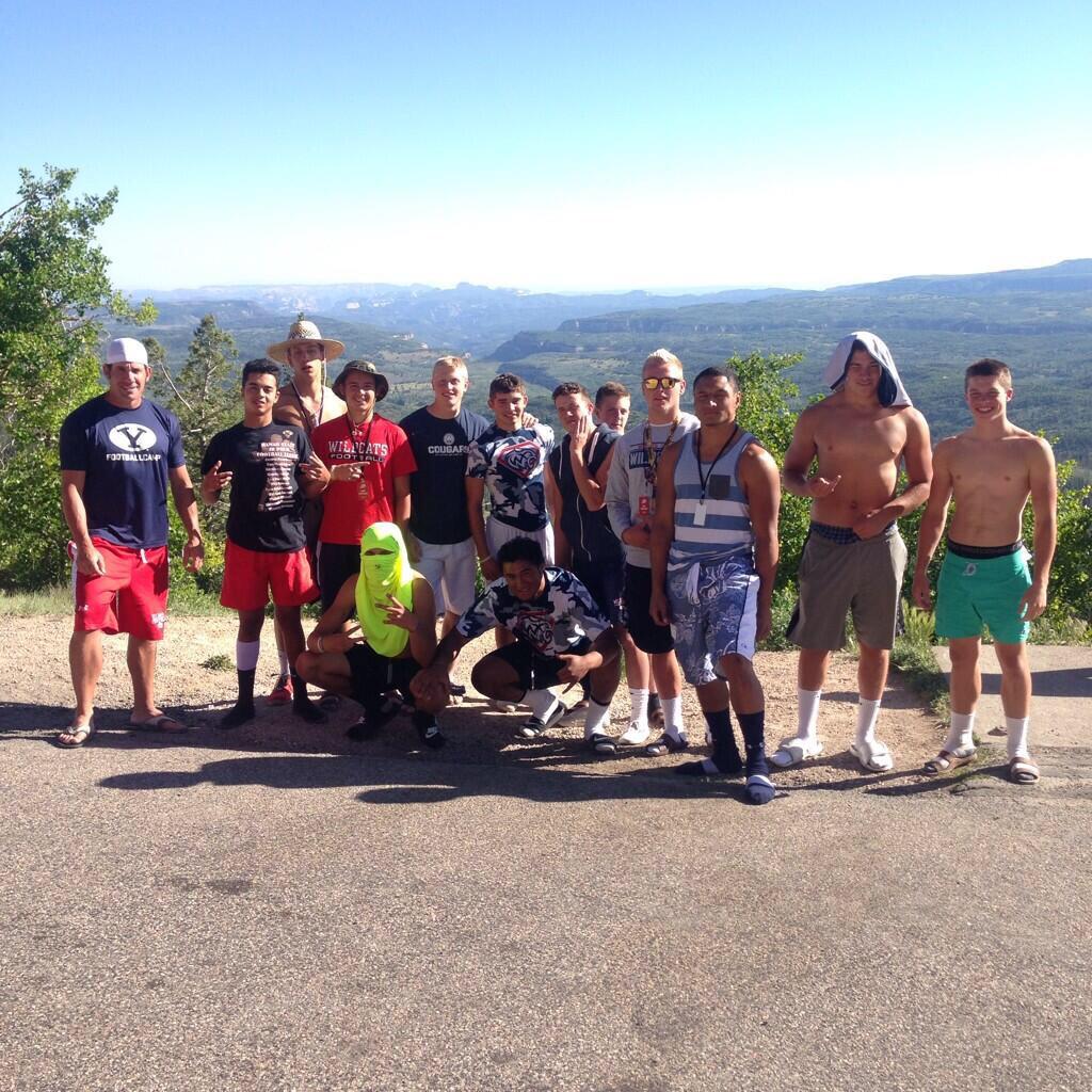 Coachtidwell16's tweet photo. Some of my best memories from last summer were at the SUU Camp with these young men! #bonfires #narrows #manmadepool http://t.co/F8OdXXbupW