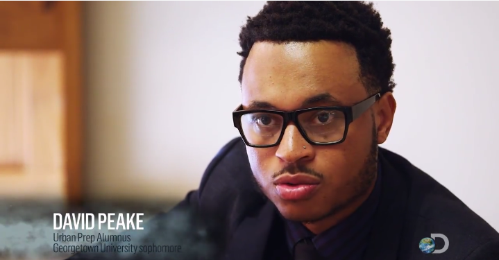 MBK_Alliance's tweet photo. .@UrbanPrep grad David Peake is now a sophomore at @Georgetown and a mentor to current students. #ChangeTheNarrative http://t.co/R7TXbTZ3Ux
