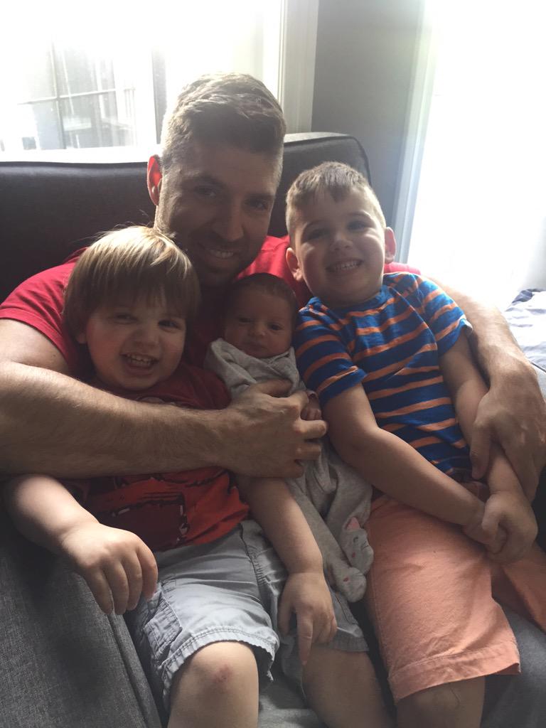 Zeeko8's tweet photo. What more could a guy ask for on Father's Day than this! #zak#tarek#talia http://t.co/pBkP8VIbIv