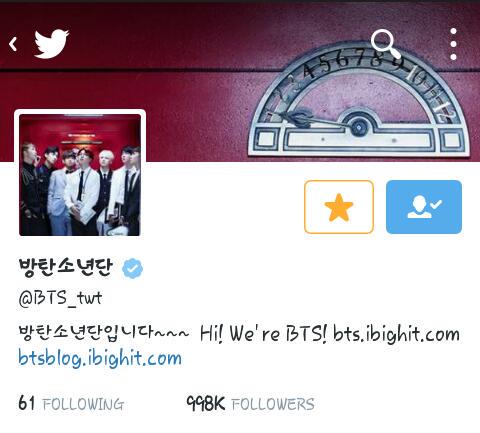 gimbapkuk's tweet photo. @BTS_twt 1M FOLLOWERS COMING SOON. SO I NEED  U GUYS TO RECORD A DUBSMASH VID....OHMYGOD I'M SO PROUD OF YOU GUYS ㅠㅠㅠ http://t.co/y3a2Dq9JFs