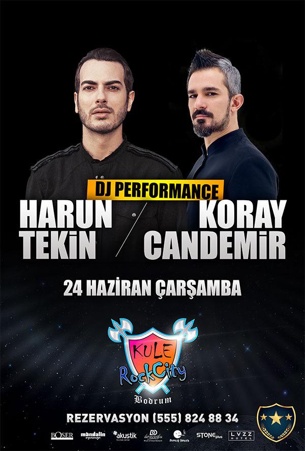24 Haziran Çarşamba günü <a href="/harun_tekin/">Harun Tekin</a> ve <a href="/candemirkoray/">Koray Candemir</a> dj performance la <a href="/kulerockcity/">Kule Rock City</a> sahnesinde..05558248834 .