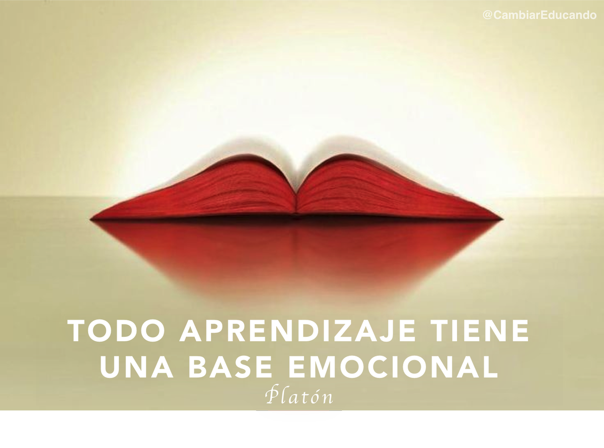 Cambiareducando's tweet photo. 'Todo aprendizaje tiene una base emocional' Platón https://t.co/zXXTTtFuF9