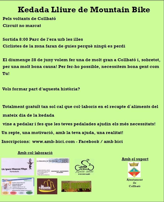 Zanarunner's tweet photo. Recogida #alimentos en #Collbato con los amigos de #ambbici #Piera #btt #mtb @XarxaPiera @Ciclolegas #bancdealiments http://t.co/3Ld6YSa1wr