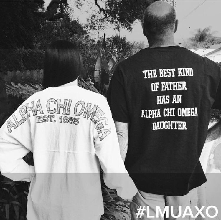 Happy Father's Day to all the Alpha Chi dads out there!! ❤️💚❤️💚 #HappyFathersDay #LMUAXO #LikeFatherLikeDaughter