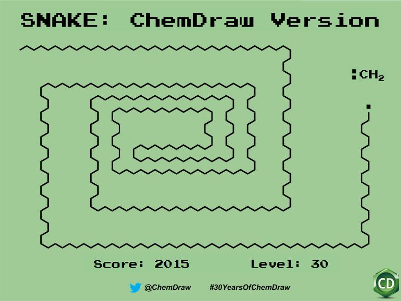 ChemDraw's tweet image. #30YearsOfChemDraw That's a high level to reach. 5 days left to register! bit.ly/1IhwYUs #RealTimeChem