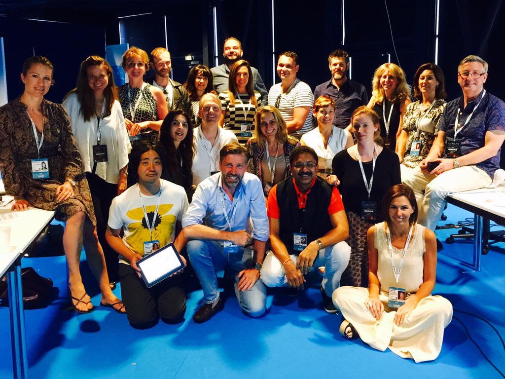 lynneanne8's tweet photo. Our proud, happy, tired, amazing PRJury excited for the big shortlist reveal! #CannesLions #LionsJudging http://t.co/5wPVXS5w6f