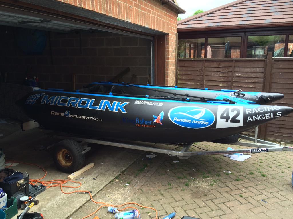 After a long day of re-branding our new hull feels like our own :) huge thanks to all our sponsors for their support.