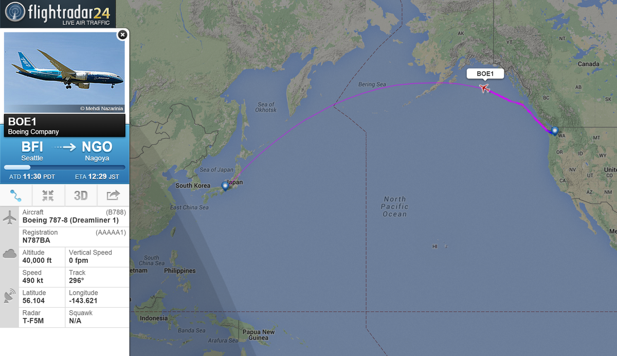 flightradar24's tweet photo. Last flight for first @BoeingAirplanes B787 Dreamliner (S/N 001). Donated to museum in Japan
http://t.co/t9ZqlwGHyk http://t.co/xhN3u6YaHl