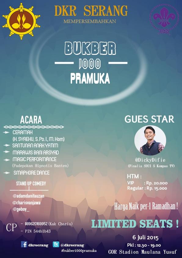 Ikut #Bukber1000Pramuka yuk.. dptkn tiketnya segera jgn sampe kehabisan!! <a href="/pramukaupdate/">Chakradhar</a> <a href="/kwarnas/">Joulette</a> <a href="/pramuka/">Zidan Sjatislludha</a> <a href="/DKRserang/">DKR Serang</a>
