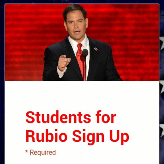 DrienaSixto's tweet image. Please RT! Students, sign up here! -&amp;gt; docs.google.com/a/fiu.edu/form… #studentsforrubio #rubio2016 #TeamMarco @_SFRNC