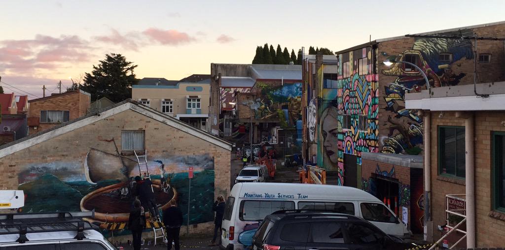 Amazing <a href="/streetartmurals/">SAMA</a> event in Katoomba, thanks for making an attractive street for the town