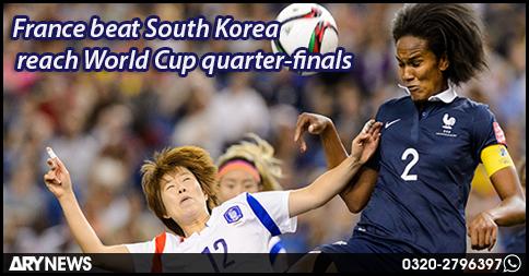 ARYNEWSOFFICIAL's tweet photo. #France reaches #WomensWorldCup  quarter-finals- 
Details here: http://t.co/6IBc297J5t #FRAvsKOR http://t.co/WKTCUiWlzA