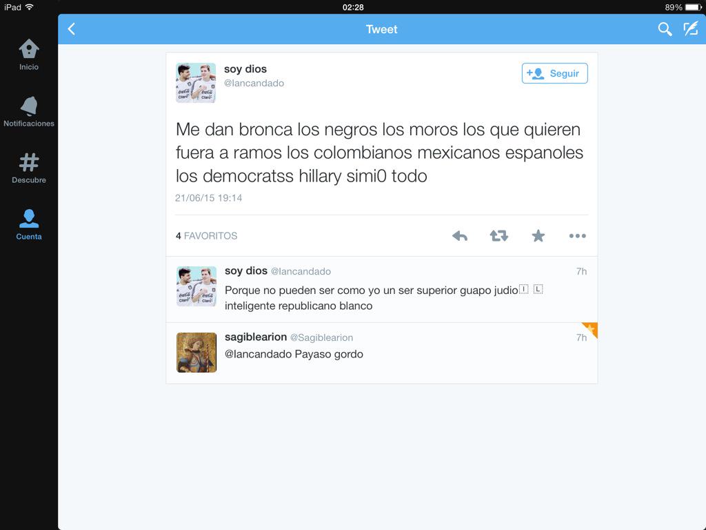 amanda95lg's tweet photo. El mundo estaria mejor sin gentuza como esta cada vez que leo no se si molestarme o reirme de lo pollo que es el nota http://t.co/gZ3y7DpaFR