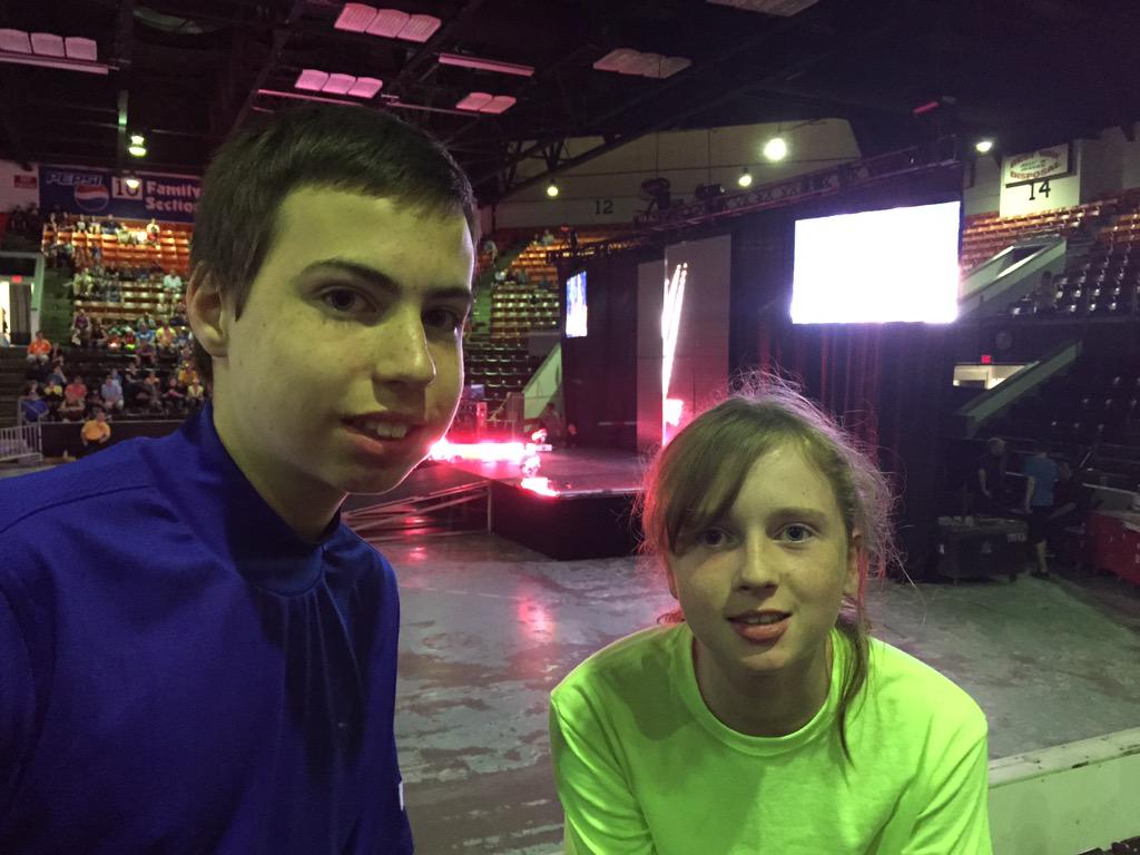 SusanBxxx's tweet photo. Celebrating Griffin turning 13 at his newest craze, WWE! #WWEKalamazoo http://t.co/6fhLrz3RFw