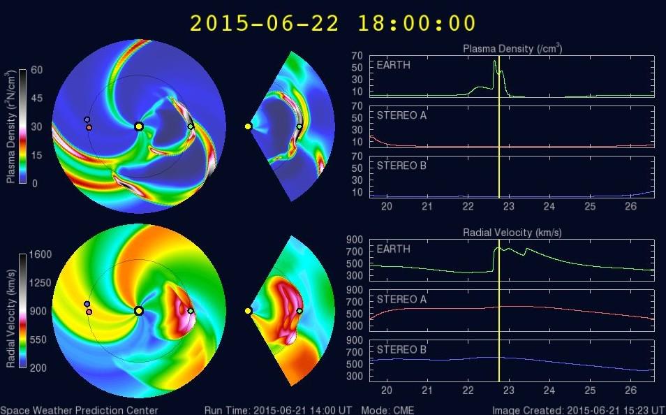 Strong (G3) Geomagnetic Storm Watch in effect beginning on Monday. Full halo CME expected to sweep pass Earth.