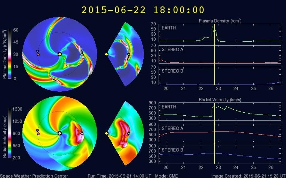 SolarHam's tweet photo. Strong (G3) Geomagnetic Storm Watch in effect beginning on Monday. Full halo CME expected to sweep pass Earth. http://t.co/5RPNLYd3Lc