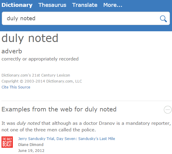 Nittanyblue2002 On Twitter Dr Dranov Finally Offers Clarification Http T Co Aozjhjrae2 Into The Meaning Of Duly Noted Http T Co Aw5nxum9ss Twitter