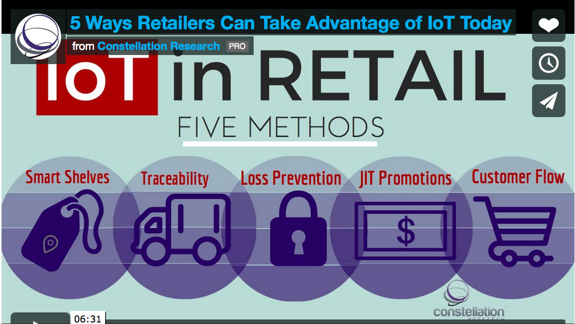 rwang0's tweet image. MUST HEAR!: 5 Ways Retailers can benefit from #IOT via @gcourtin
 constellationr.com/content/5-ways… #retail #matrixcommerce