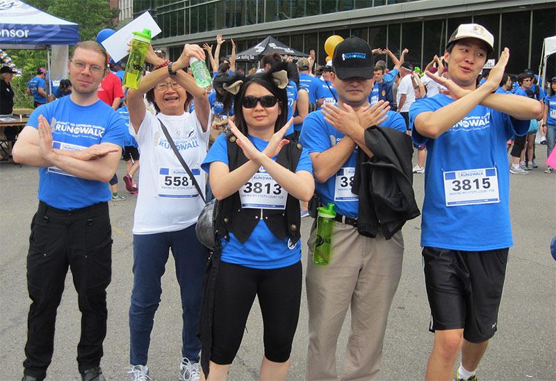XJapanCanada's tweet photo. Your 2015 Team X Jade! 
Side note, team member Theodore nearly ran across the finish line 1st out of 3000 people! http://t.co/H92OPYD3ii