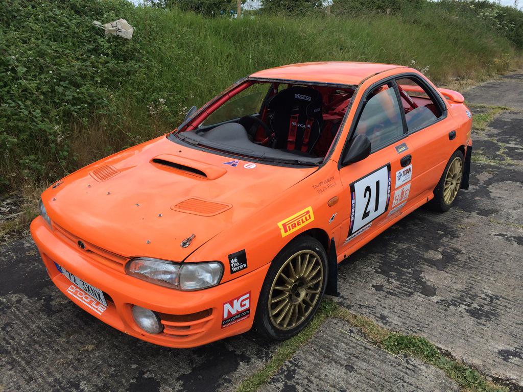 DeanRossRALLYIN's tweet photo. #lastphoto @bbcr1 Ruined my 30 miles in my rally car yesterday racing with no window!!! Who needs air conditioning!!? http://t.co/9iIoT0N3C5