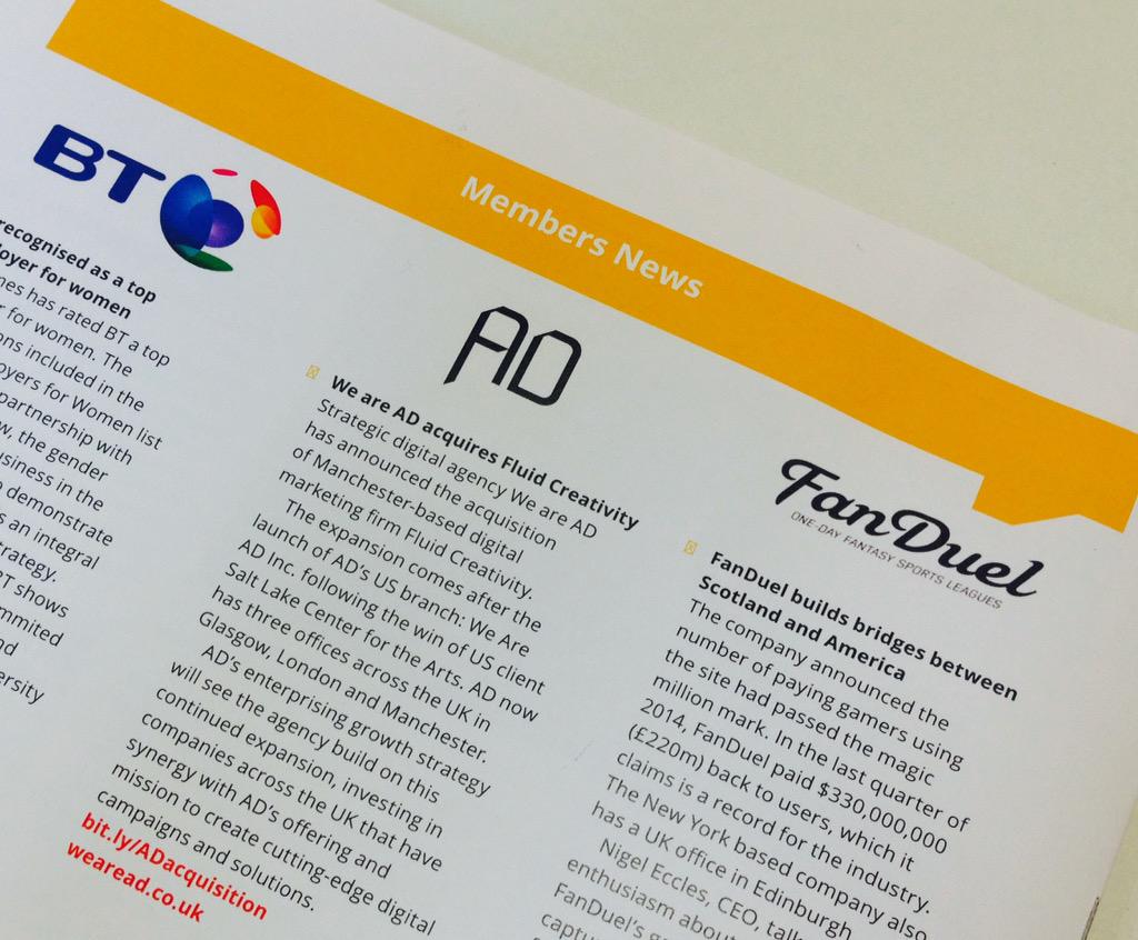 AfterDigitalUK's tweet photo. Always nice to be listed alongside the likes of @BTCare & @FanDuel - great do #DigTech2015 #commended @scotlandis :) http://t.co/FdLucwB1mm