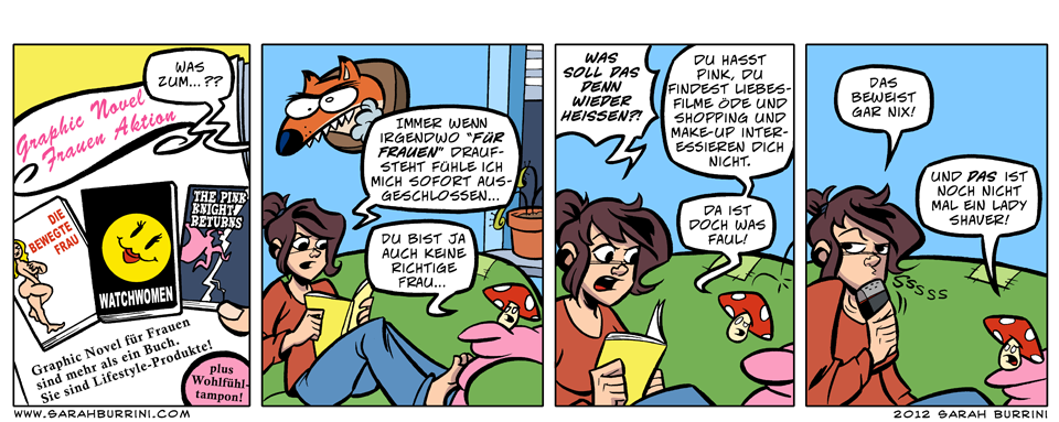 laburrini's tweet photo. Und weil's heute keinen neuen Comic für Euch gibt, hier ein alter. "Graphic Novels for Ladies". Gab's wirklich mal.:) http://t.co/TwnJxmH9lf