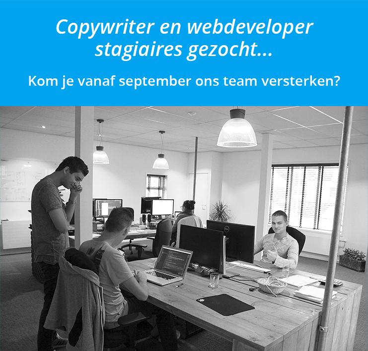 Stageplek voor een copywriter of webdeveloper talent! #RT is fijn! #stage #copywriter #webdeveloper #vacature