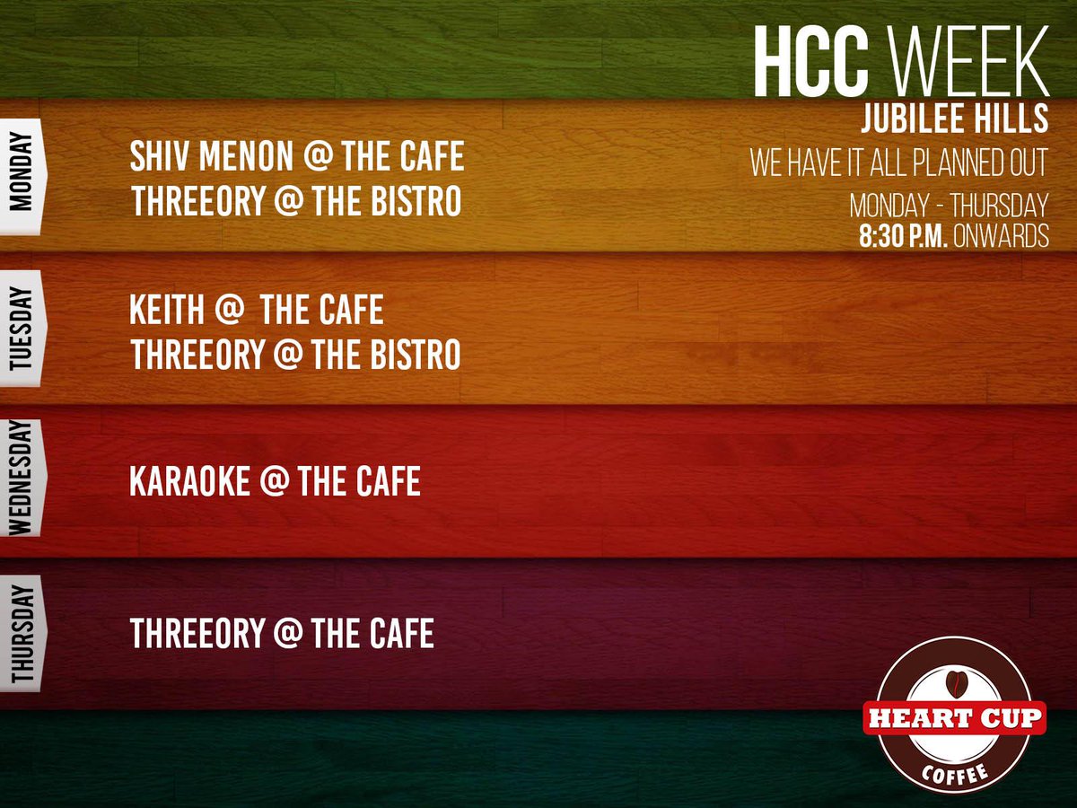 We have you covered - everyday, all week!
Only at #HCC!!