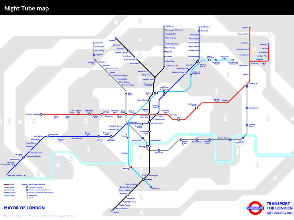 SkyNews's tweet image. London Underground's Night Tube map revealed trib.al/MQBIeUT