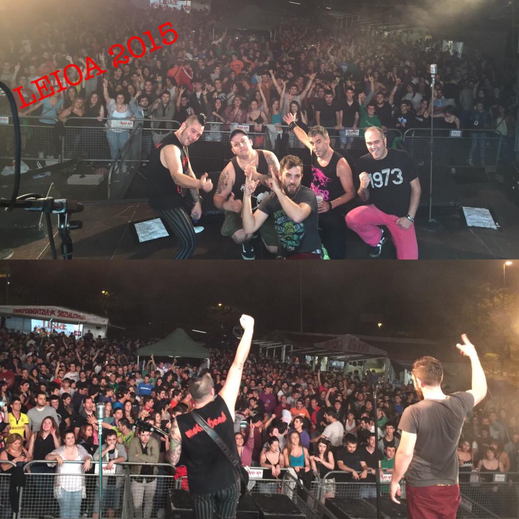 kaotikooficial's tweet photo. #eskerrikasko #LeioakoJaiak2015 #kaotikoontour #ehcalling #live #zuzenean #directo #BasqueCountry @xabikaotiko http://t.co/HPL5nacrp4