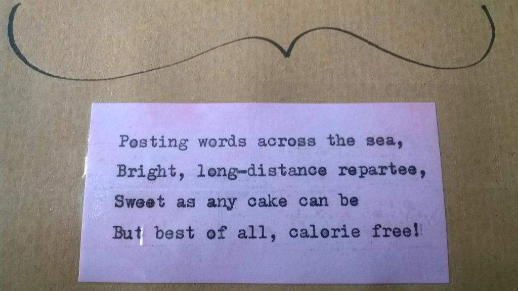 thehaywriters's tweet photo. #Mailing a #Poem to #NewMexico &amp; thought to add a little #enveloperhyme for the journey. #micropoem #letter #poetry http://t.co/huoKH1Pmxp