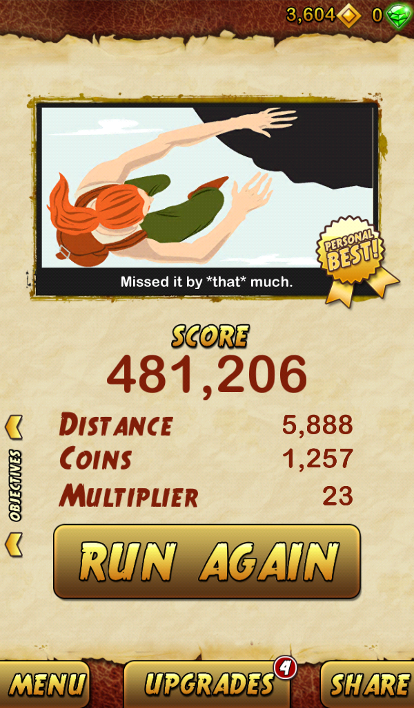jdruc5's tweet photo. I got 481206 points while escaping from a Giant Demon Monkey. Beat that! http://t.co/OJY9nd11Cy http://t.co/dYYmCV4Wm9