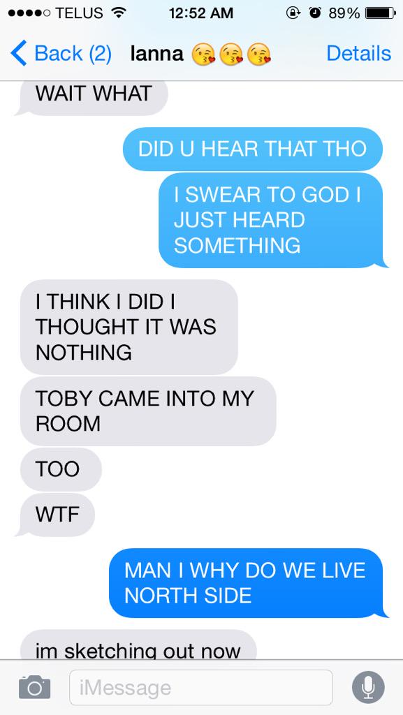 bfergss's tweet photo. When you &amp; your bestfriend are neighbours you always warn eachother of the sketchy shit you hear out of your window 😂 http://t.co/EsOJ9qUhaX